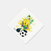 TWEETY™ Team Brazil Soccer Graphic Serviette (Ecke)