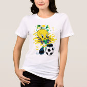 TWEETY™ Team Brazil Soccer Graphic Tri-Blend Shirt (Vorderseite)