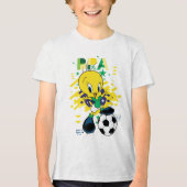 TWEETY™ Team Brazil Soccer Graphic Tri-Blend Shirt (Vorderseite)