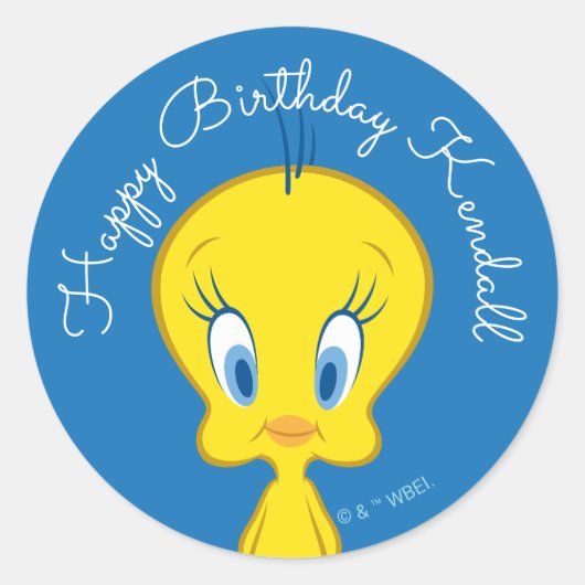 TWEETY™ | Unschuldiger kleiner Vogel Runder Aufkleber (Vorderseite)