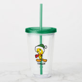 TWEETY™ Weihnachtsdenken Acryltrinkbecher (Vorderseite)