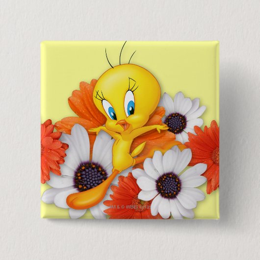 Tweety With Daisies Button (Vorderseite)