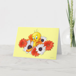 Tweety With Daisies Karte
