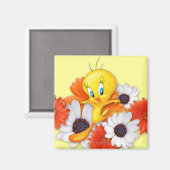 Tweety With Daisies Magnet (Vorderseite/Rückseite)