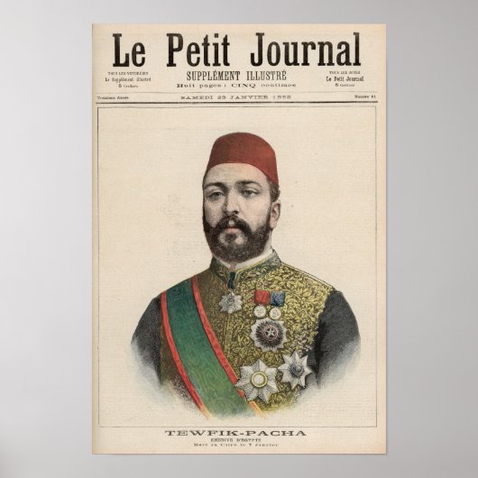 Twefik Pasha Khedive von Ägypten Poster (Vorne)