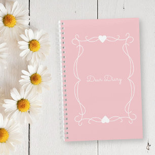 Twek Pink "Sehr geehrte Tagebuch" Journal Notizblock