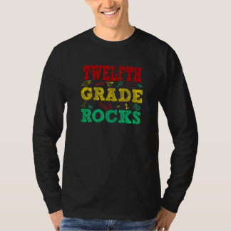 Twelfth Grade Rocks 12th Grade Awesome Back To Sch T-Shirt
