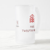 Twelfth Night New Year Bindrune Frosted Mead Mug Mattglas Bierglas (VorderseiteRechts)
