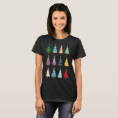 Twelve Festive Trees: Colorful Holiday Print T-Shirt (Vorne ganz)