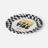 Twelve Is A Vibe Retro 12th Birthday Party Pappteller (Schrägansicht)