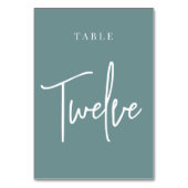 TWELVE mit Aquamariner Hand Tischnummer (Vorderseite)