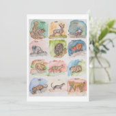 Twelve Scary Animals Feiertagskarte (Stehend Vorderseite)