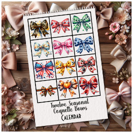 Twelve Seasonal Coquette Bows Calendar Kalender