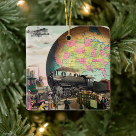 Twentieth Century Transportation, 1910 Christmas Keramikornament