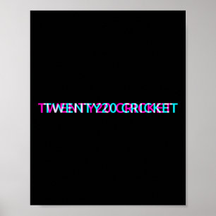 Twenty20-Cricket-Sportteam-Universitätsjacke Sport Poster