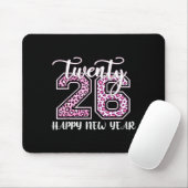 Twenty 26 2026 Happy New Year Leopard Pattern Wome Mousepad (Mit Mouse)