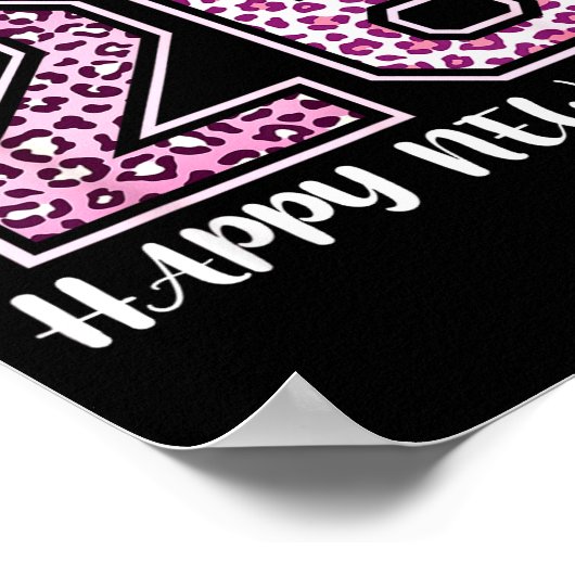 Twenty 26 2026 Happy New Year Leopard Pattern Wome Poster (Ecke)
