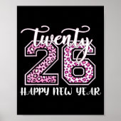 Twenty 26 2026 Happy New Year Leopard Pattern Wome Poster (Vorne)