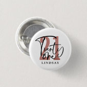 Twenty One Typography Birthday Button (Vorne & Hinten)