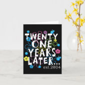 Twenty One Years Later 21 Year Old Birthday Women  Karte (Gelbe Blume)