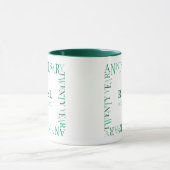 Twenty Year Wedding Anniversary Gift Emerald Green Tasse (Zentrum)