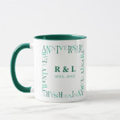 Twenty Year Wedding Anniversary Gift Emerald Green Tasse (Links)