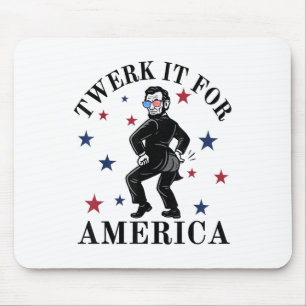 Twerk es für Amerika Lustiger Patriotischer Erwach Mousepad
