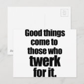 Twerk für sie postkarte (Vorne/Hinten)