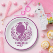 Twerk Team Magenta Graduation Party "Educated AF" Pappteller (Party)