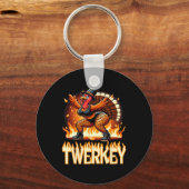 Twerkey Squad Twerking Funny Dancing Turkey Danke Schlüsselanhänger (Vorderseite)