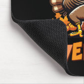 Twerkey Turkey Pilgrim Hat tanzend Erntedank Au Mousepad (Ecke)