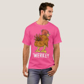 Twerkey Twerking Truthahn Lustiger Tanz Truthahn D T-Shirt (Vorne ganz)