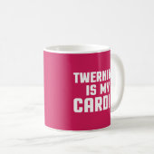 Twerking ist mein Herz lustiges Turnhallen-Zitat Kaffeetasse (VorderseiteRechts)