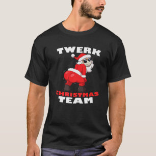 Twerking Santa Claus im Gesicht Maske Twerk Weihna T-Shirt