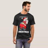 Twerking Santa Claus in Mask Frohe Weihnachtsbaum T-Shirt (Vorne ganz)