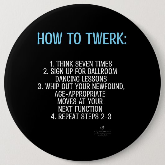 Twerking Tutorial - NICHT! Button (Vorderseite)