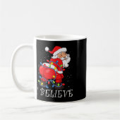 Twerking Weihnachtsmann Ich glaube Weihnachtsbaum Kaffeetasse (Links)