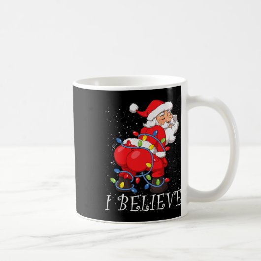 Twerking Weihnachtsmann Ich glaube Weihnachtsbaum Kaffeetasse (Rechts)
