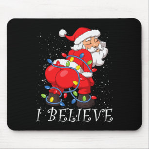 Twerking Weihnachtsmann Ich glaube Weihnachtsbaum Mousepad
