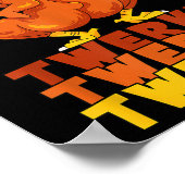 Twerky Turkey Butt Thanksgiving Dance Funny  Poster (Ecke)