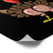Twerky Turkey Hintern Fun Erntedank Twerk Tance Pu Poster (Ecke)