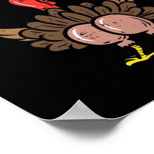 Twerky Turkey Hintern Fun Erntedank Twerk Tance Pu Poster (Ecke)