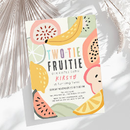 Twi-tie Fruitie Colorful Fruit 2nd Birthday Einladung