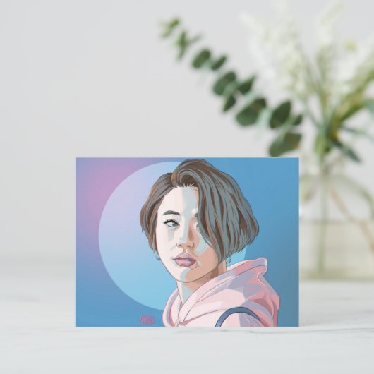 TWICE Chaeyoung Postcard Strawberry Version Postkarte (Stehend Vorderseite)