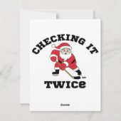 Twice Santa überprüfen Feiertagskarte (Rückseite)