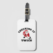 Twice Santa überprüfen Gepäckanhänger (Vorderseite Vertikal)