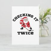Twice Santa überprüfen Save The Date (Stehend Vorderseite)
