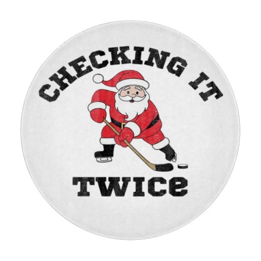 Twice Santa überprüfen Schneidebrett (Vorderseite)