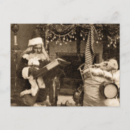 Twice Vintage Weihnachtsstereoview überprüfen Feiertagspostkarte