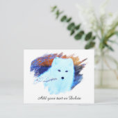 *~* Twig AP18 - Snow Fox White Fox Arctic Polar Postkarte (Stehend Vorderseite)